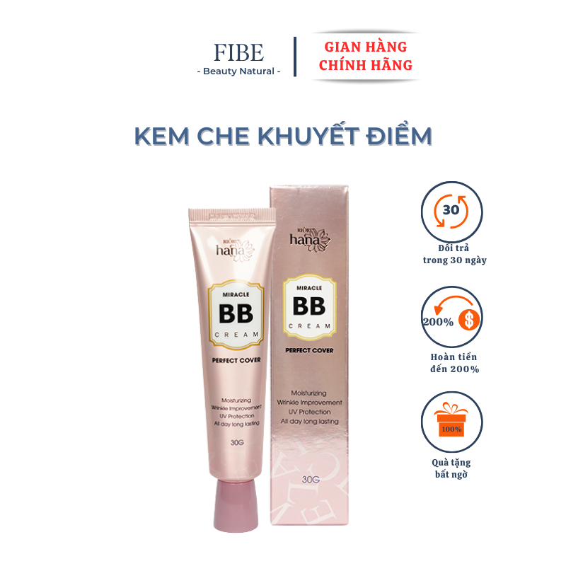 Kem che khuyết điểm RIORI, kem nền BB cream Hàn Quốc 30G KEM NỀN MIRACLE BB CREAM 30G