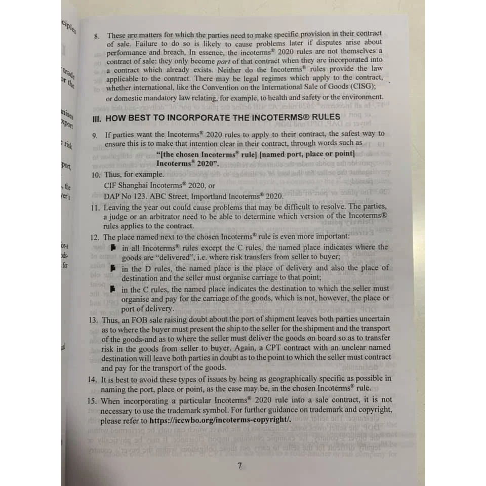 Sách - Incoterms 2020 - Quy tắc của ICC về sử dụng các điều kiện thương mại quốc tế và nội địa (Song ngữ Anh - Việt)