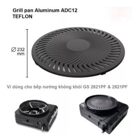 Vỉ Nướng Không Khói Chống Dính Dùng Cho Bếp Nướng Namilux GS2621PF / GS2821