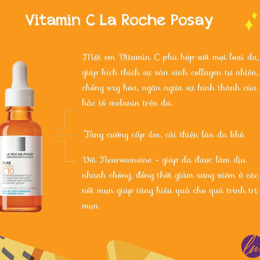 Tinh Chất Làm Sáng và Đều Màu Da La Roche-Posay Pure Vitamin C10 Serum 30ml