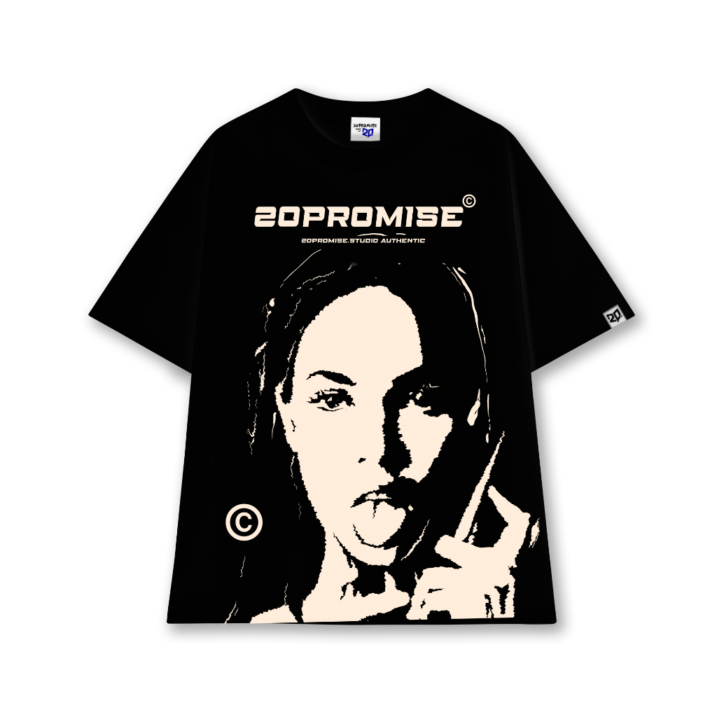 Áo thun Local Brand Unisex 20Promise PARTY-GIRL / Black