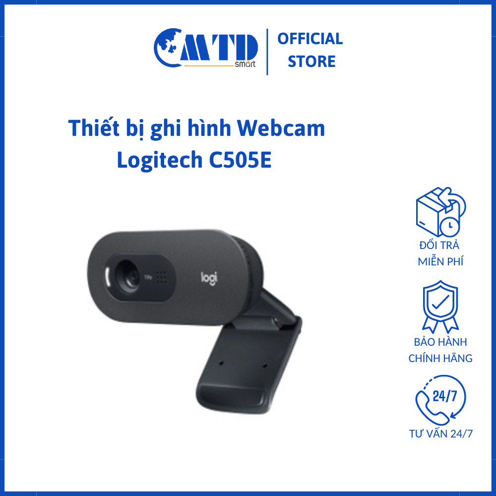 Thiết bị ghi hình Webcam Logitech C505E - Bảo hành 12 tháng