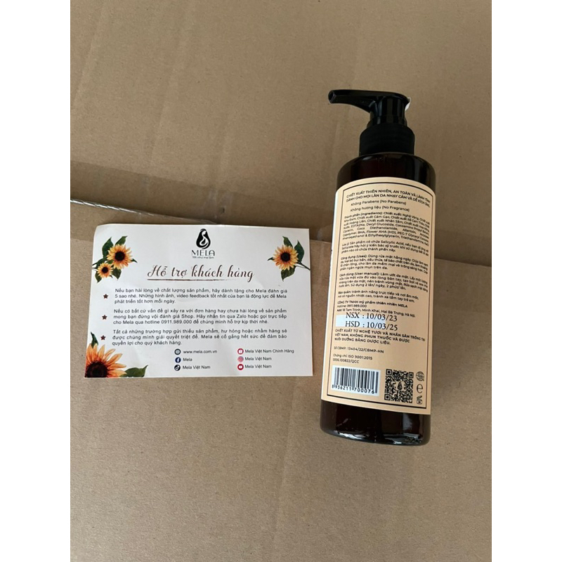 Sữa Rửa Mặt Nghệ - Nhân Sâm MELA 200ml