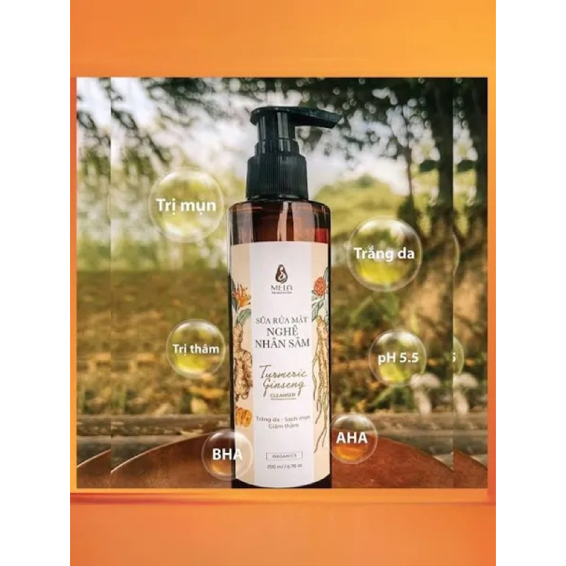 Sữa Rửa Mặt Nghệ - Nhân Sâm MELA 200ml