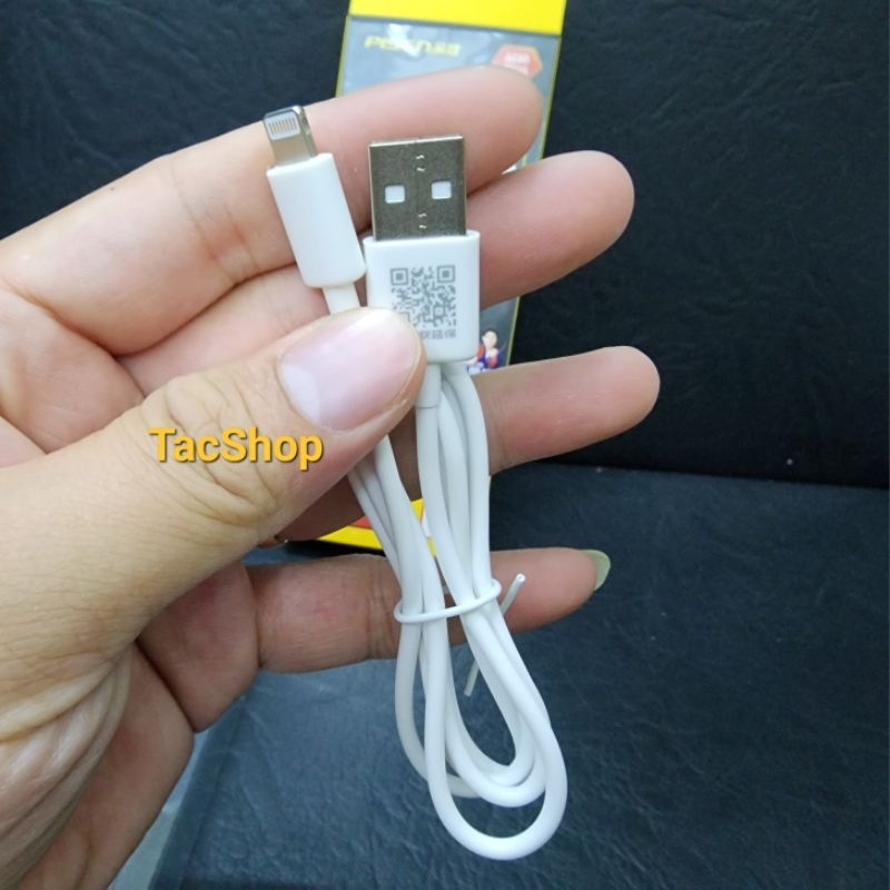 Cáp sạc Pisen Light ning Al05 Fast 900mm hỗ trợ sạc nhanh 2.4A Chính Hãng