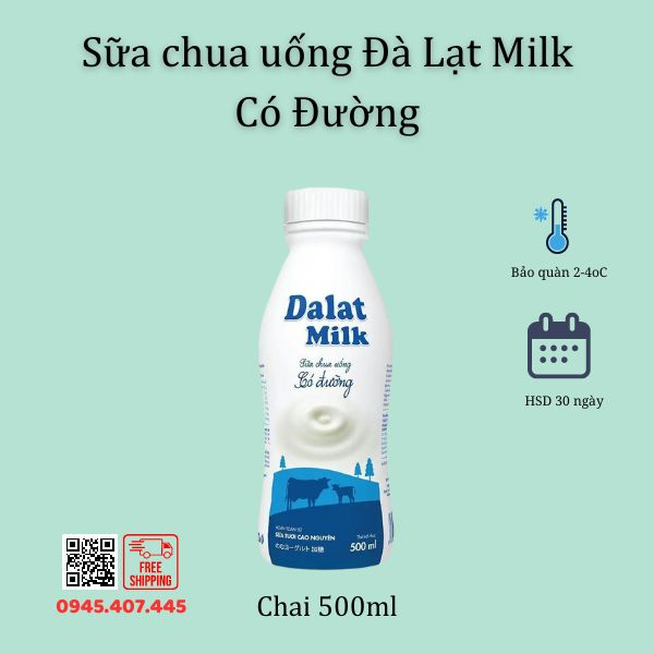 Combo 6 chai Sữa chua uống Dalat Milk