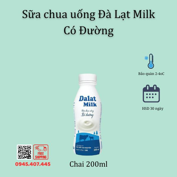 Combo 6 chai Sữa chua uống Dalat Milk