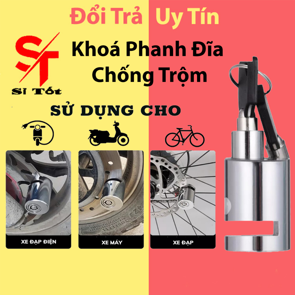 Khóa Phanh Đĩa Xe Máy MOTO LOCK Chống Trộm Chất Liệu Thép Nguyên Khối Thiết Kế Thông Minh An Toàn