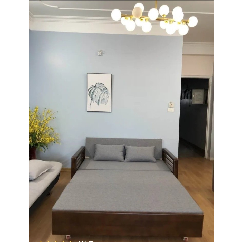 [HOT]Giường Sofa Cao Cấp, Sofa Giường Gỗ Phòng Khách Đa Năng, Ghế Sofa Tiện Dụng Đa Năng ( Tặng Kèm Đệm+Gối ) | BigBuy360 - bigbuy360.vn