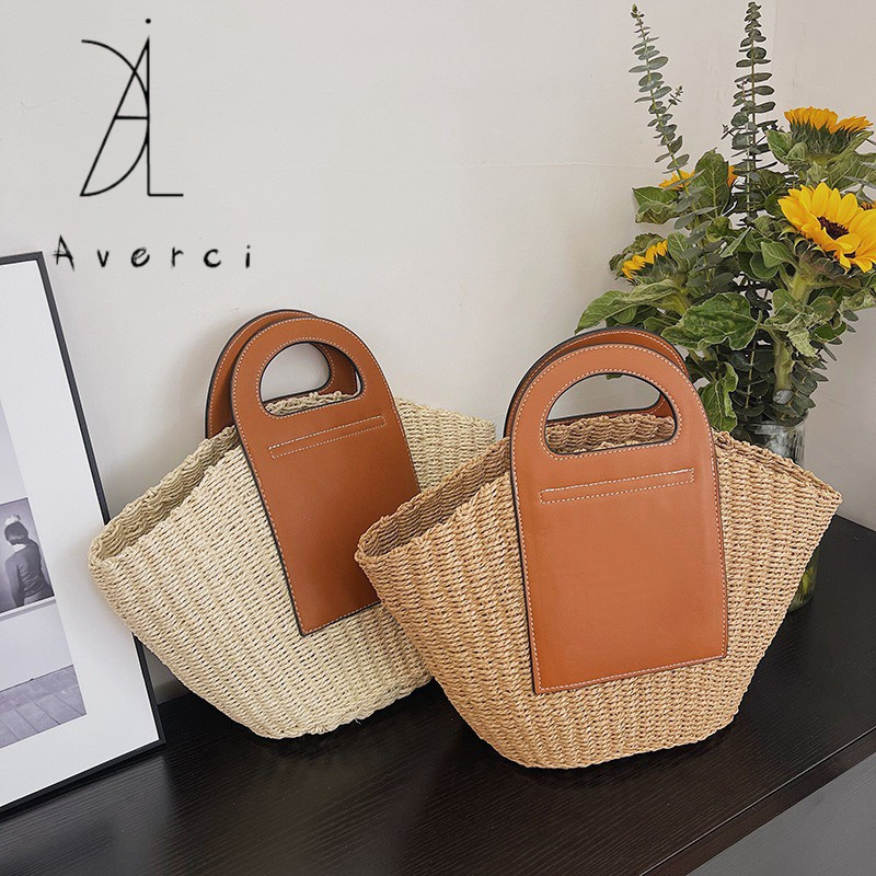 AVERCI túi xách tay cói cá tính siêu xinh AVC31830