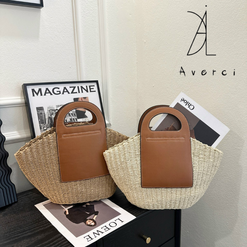 AVERCI túi xách tay cói cá tính siêu xinh AVC31830