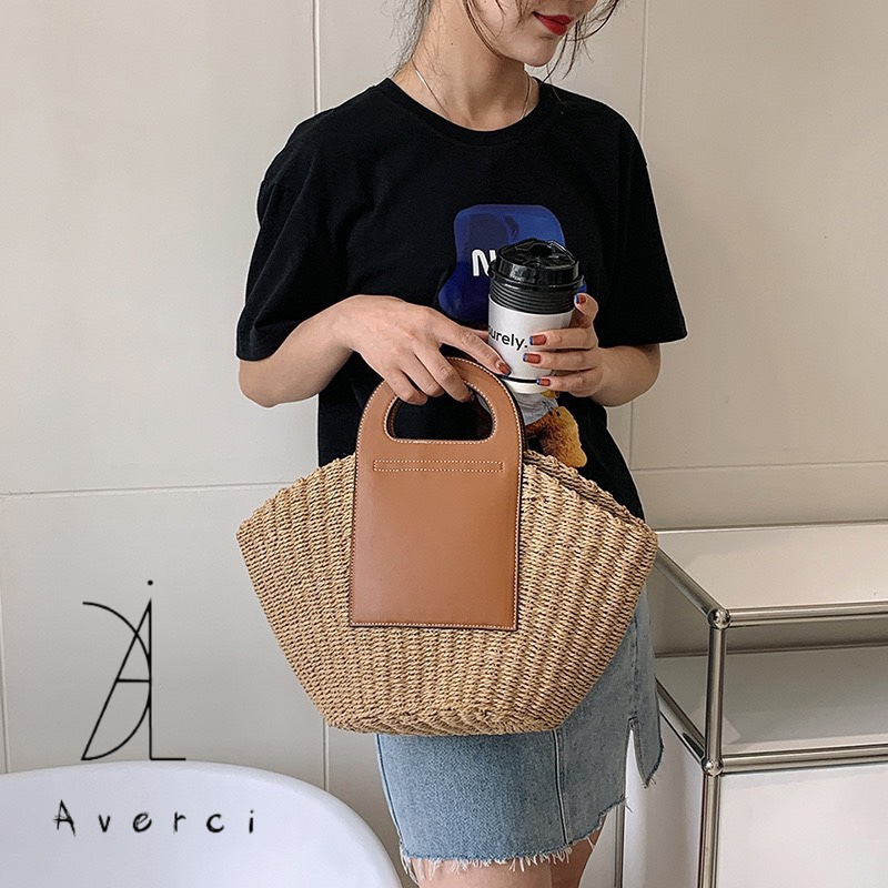 AVERCI túi xách tay cói cá tính siêu xinh AVC31830