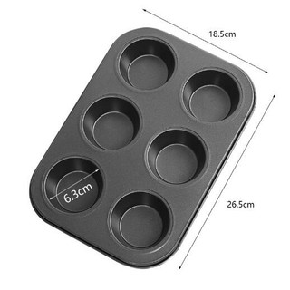 Khuôn Nướng Bánh Cupcake 6 ô và 12 ô To Chống Dính
