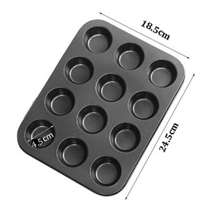 Khuôn Nướng Bánh Cupcake 12 ô Mini