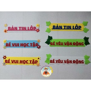 Bảng tên góc mầm non đơn giản (40* 9cm)
