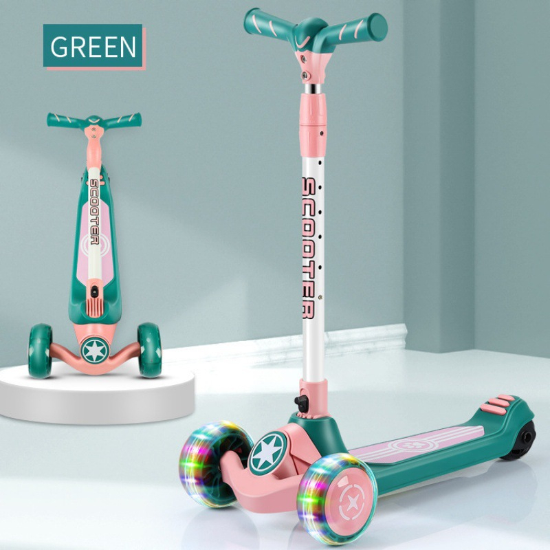 Xe trượt Scooter cho bé, xe chòi chân, bản cao cấp, chính hãng nội địa Trung, 3 bánh phát sáng cơ, cho bé 4 - 15 tuổi