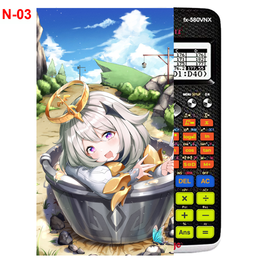 Decal - hình dán Máy tính CASIO fx570, fx580, ...nhân vật nahida pointy - Gemshin Impact
