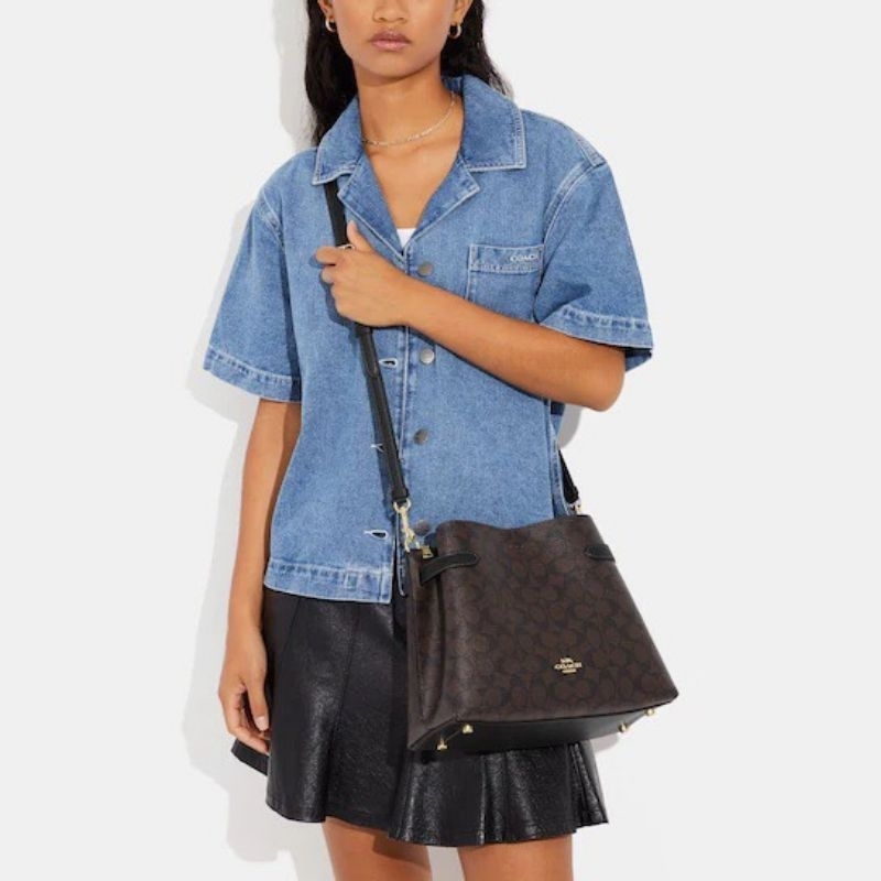Túi COACH Hanna Shoulder Bag In Signature Canvas