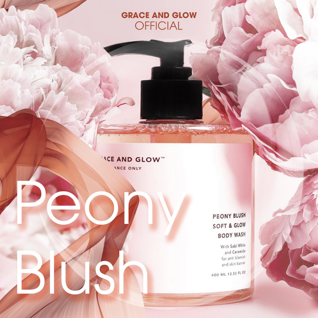 Sữa tắm phục hồi sáng da Grace And Glow Peony Blush Soft & Glow Solution Body Wash 400ML