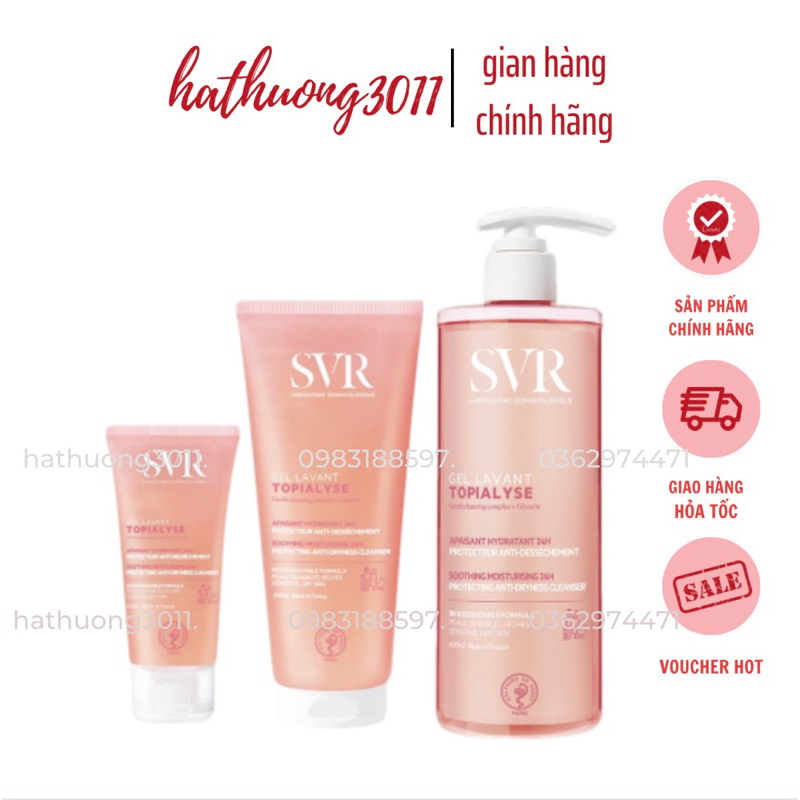 Sữa Rửa Mặt Cho Da Khô SVR Topialyse Gel Lavant 200ML