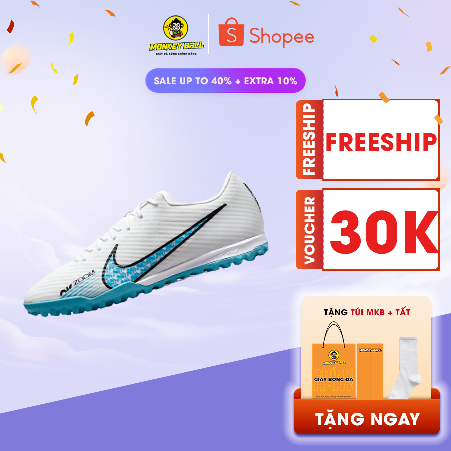 Giày đá bóng chính hãng Nike Zoom Mercurial Vapor 15 Academy "Blast" Pack TF - DJ5635-146 - Trắng / Xanh