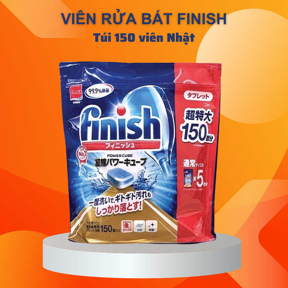 Viên rửa chén Finish PowerBall Essential 100 viên, All in 1 mới dùng cho máy rửa bát - Nhập khẩu Chính hãng