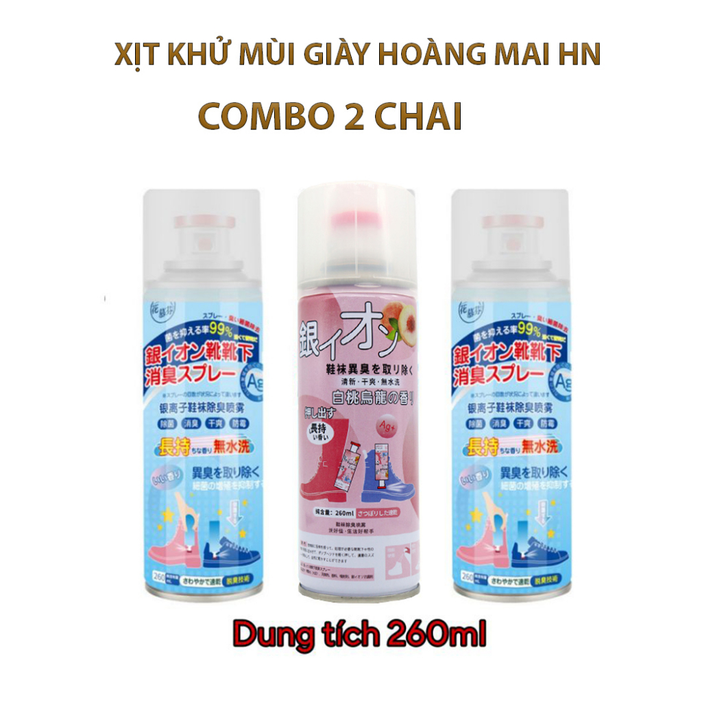 COMBO 2 chai xịt khử mùi giày chống hôi chân
