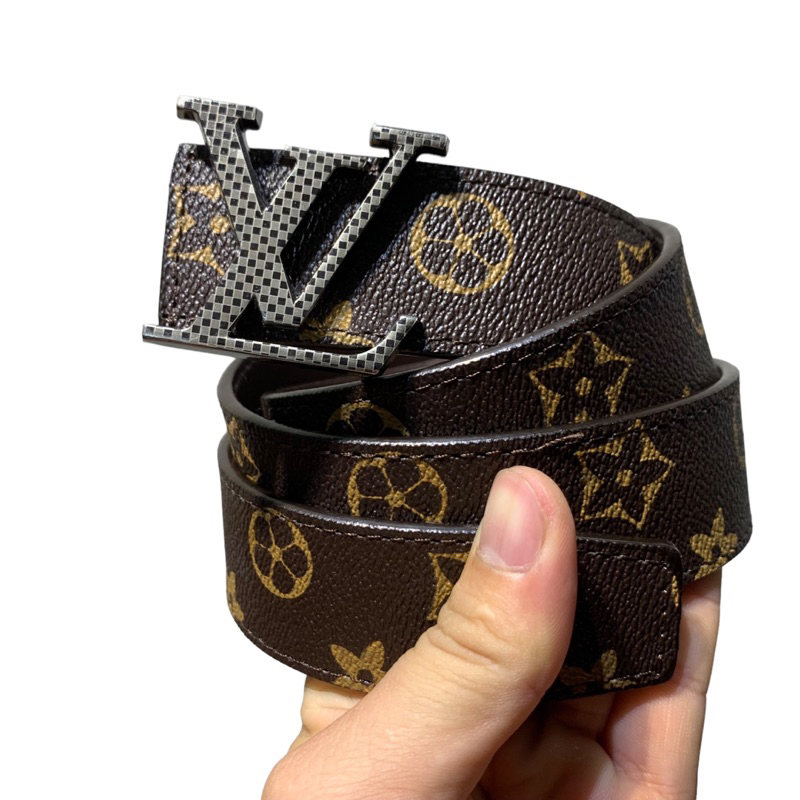 Thắt lưng lv mặt kẻ caro, Dây lưng nam cao cấp mặt khoá đẹp mẫu mới 2023