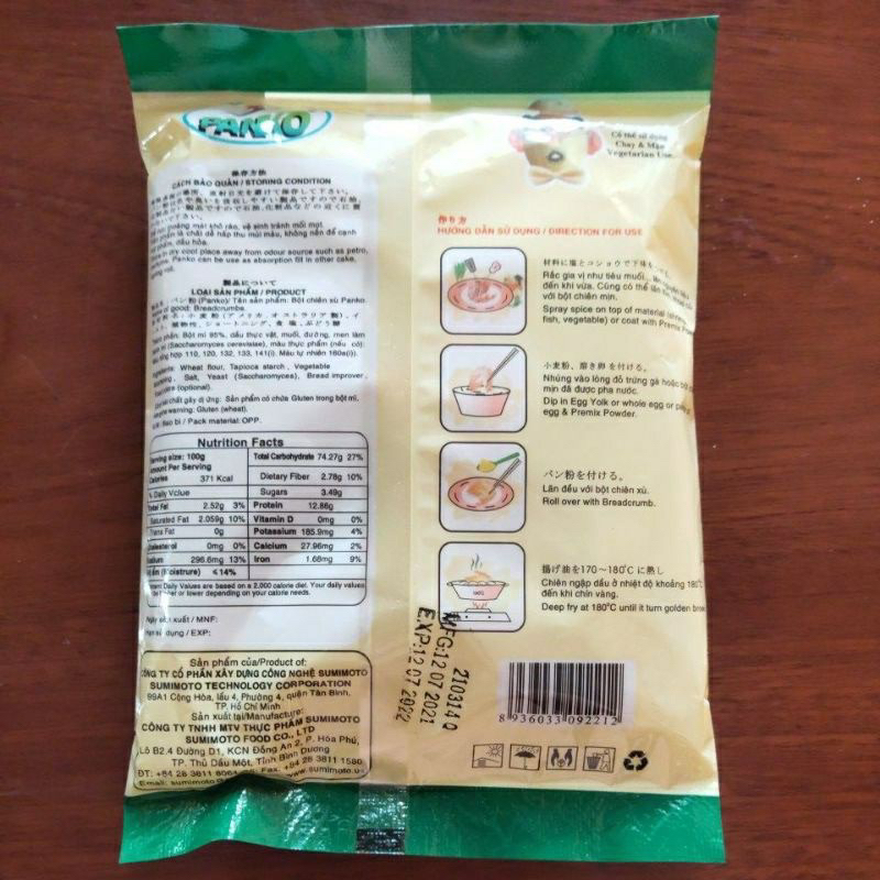 XÙ PANKO VÀNG GÓI 100g- xù ngon hàng nhật