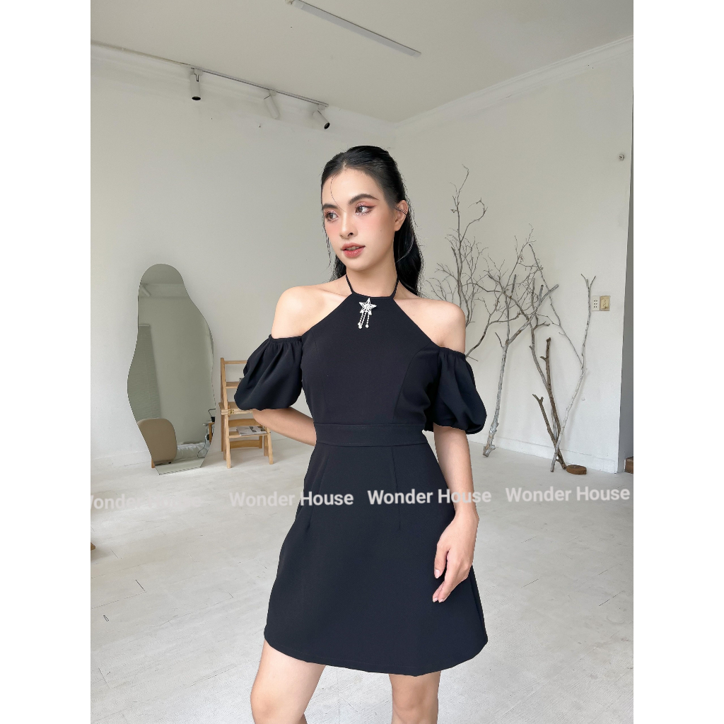 Đầm thiết kế Wonderhouse cổ yếm tay bồng tiểu thư dự tiệc, dạo phố sang chảnh - Rita Dress