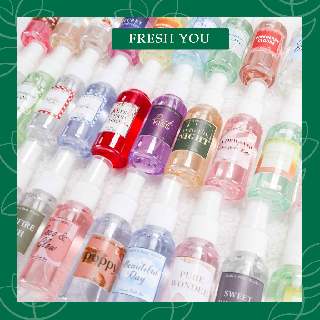 (Đủ mùi) Link 1 Sale off cực mạnh chai nhựa xịt thơm toàn thân Bath & Body Works Victoria's Secret - fresh you