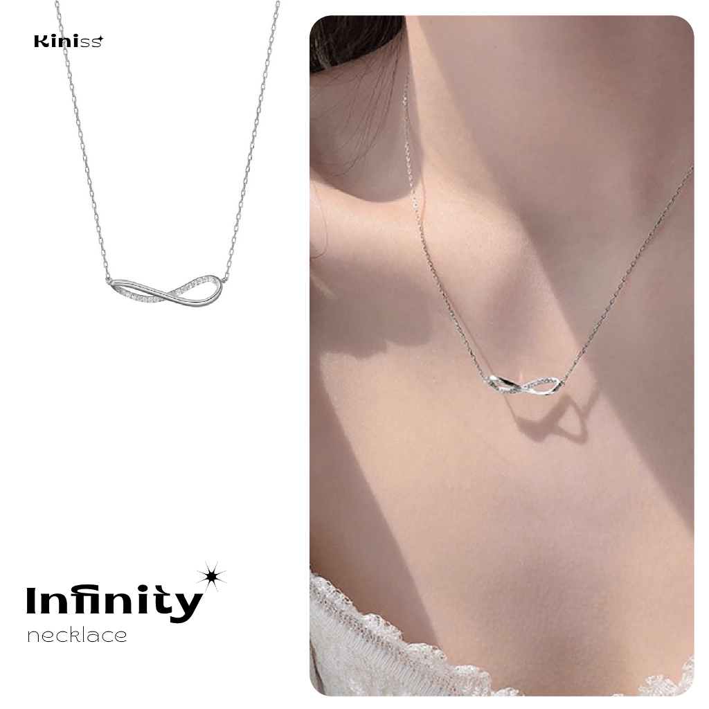 Dây chuyền bạc S925 Infinity tình yêu vô tận phong cách nữ tính tinh tế