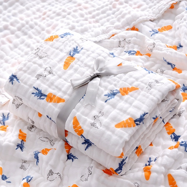 Khăn tắm cho bé,Khăn xô 6 lớp sợi tre không viền khăn tắm mềm mại cho bé sơ sinh-Khoaibaby