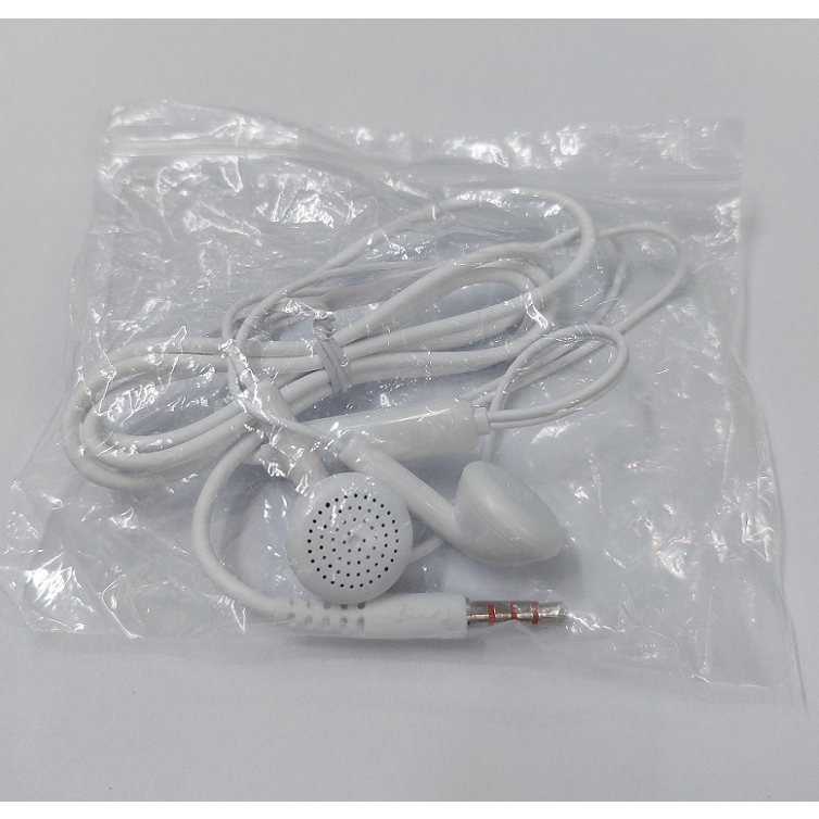 Tai nghe có dây màu trắng nhét tai chân tròn 3.5mm