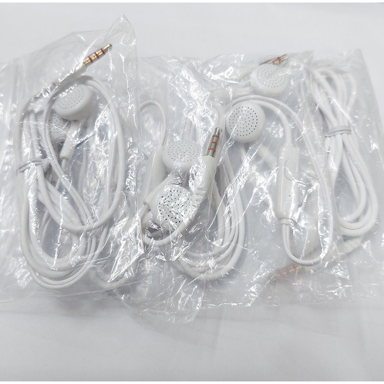 Tai nghe có dây màu trắng nhét tai chân tròn 3.5mm