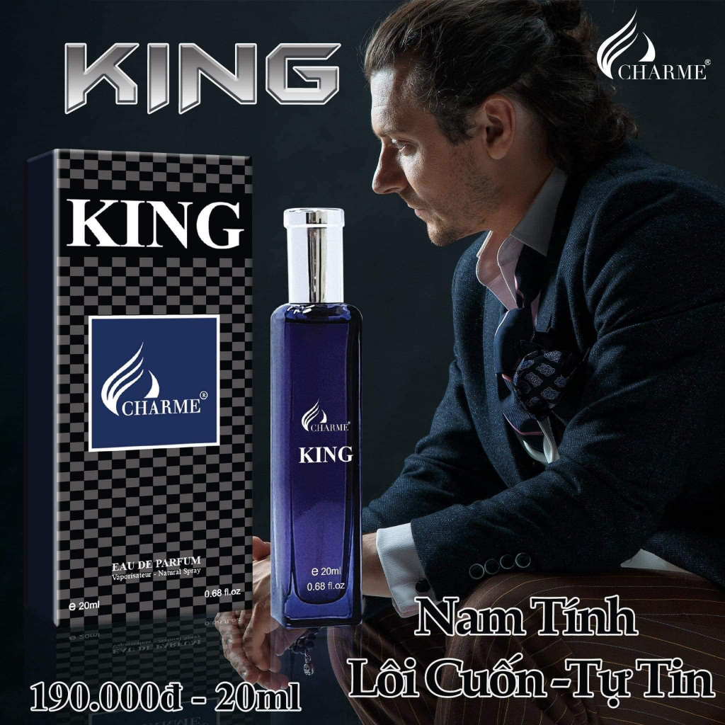 Nước Hoa Nam Charme King 20ml Nam tính, lịch lãm
