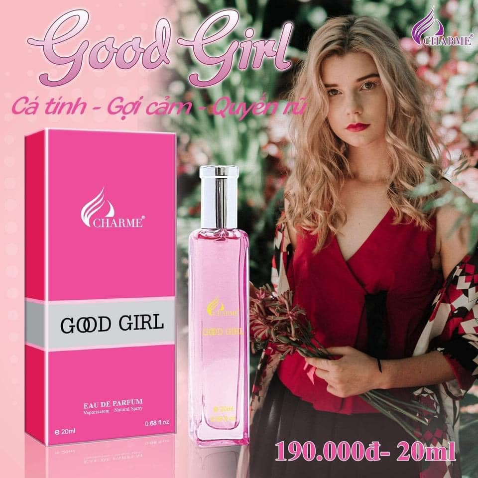 Nước hoa Nữ Charme Good Girl 20ml, thơm lâu, ngọt ngào, sang trọng