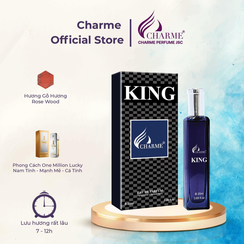 Nước Hoa Nam Charme King 20ml Nam tính, lịch lãm