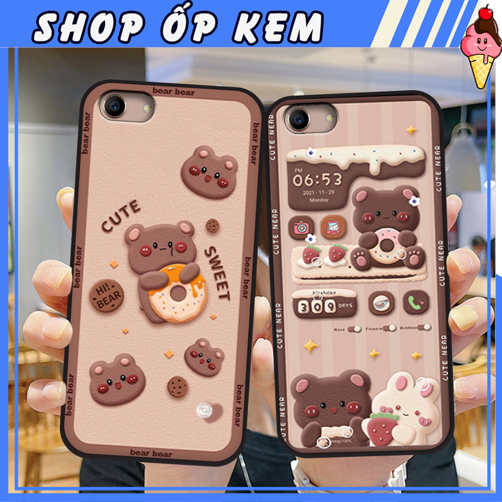Ốp Lưng Oppo A83 In mẫu gấu cực đáng yêu / ốp gấu cute giá rẻ