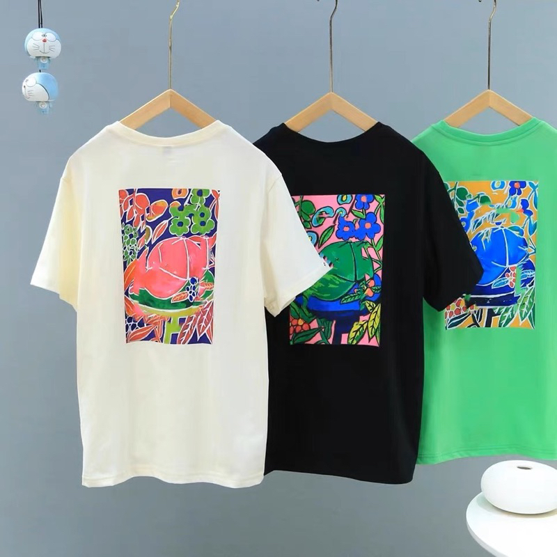 Áo thun tay lỡ form rộng nam nữ mẫu mới in hình nhiều màu siêu dễ thương