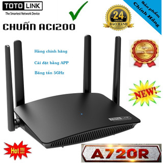 Bộ phát không dây 1200mbps băng tần kép totolink a720r
