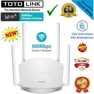 Bộ Phát Không Dây Totolink N600R 600Mbps 4 Ăng Ten