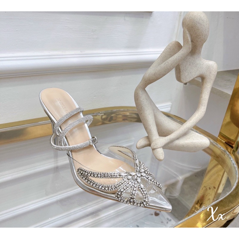 Sandal cao gót nơ đá về hàng cao cấp fullbox