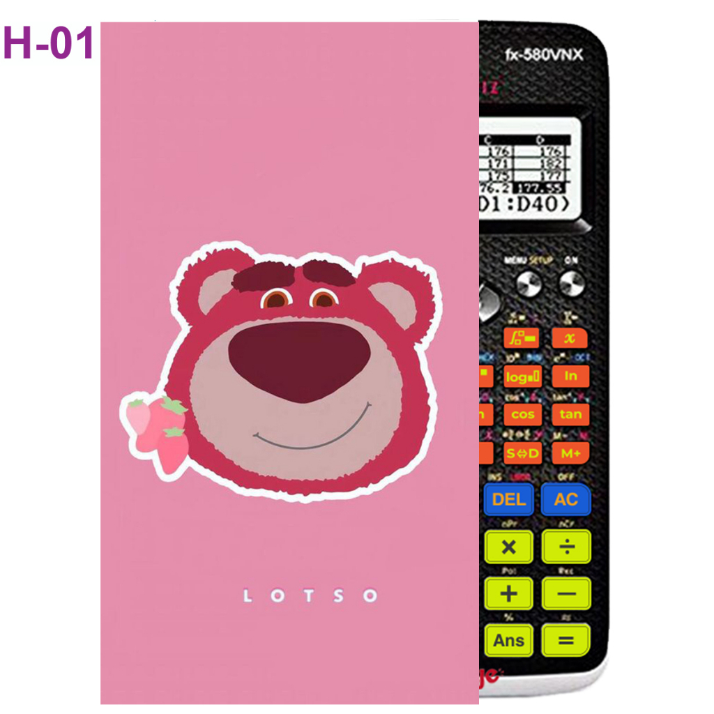 Decal - hình dán Máy tính CASIO fx570, fx580, ...Gấu Dâu