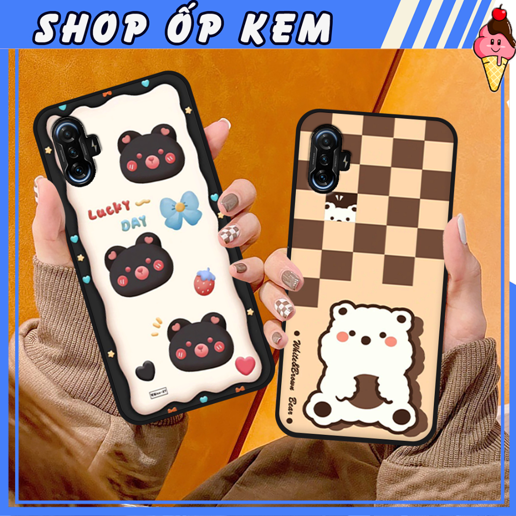 Ốp xiaomi Redmi K40 - K40 Pro - K40 Pro Plus (K40 Pro+) - K40 Gamming In mẫu gấu cực đáng yêu / ốp g