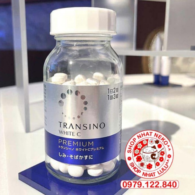 TRANSINO WHlTE C PREMlUM Trắng 180 VIÊN UỐNG TRẮNG DA - GIẢM NÁM , TÀN NHANG (MẪU MỚI)