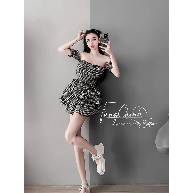 Set Caro Tầng Mocking Fom Đẹp Hình Thật Sp