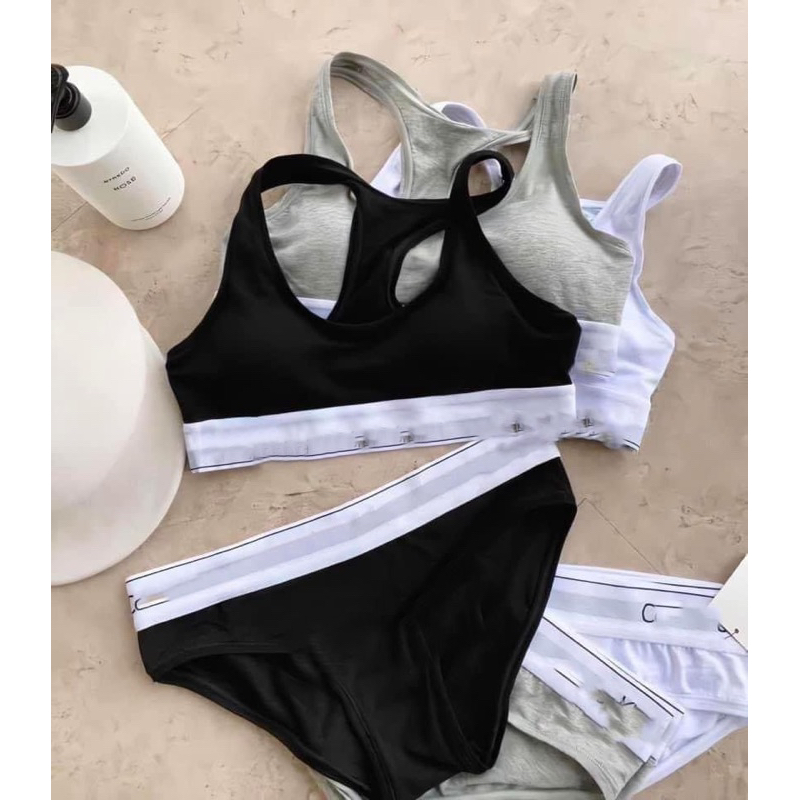 sét bikini thể thao cottot áo ba lỗ & quần chip