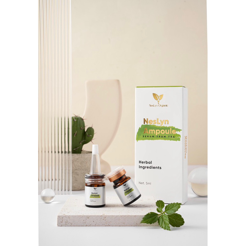 Serum tràm trà, gom cồi mụn, ngừa thâm NesLyn AMPOULE chính hãng