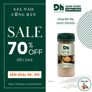 Bột Gừng Nguyên Chất Natural DH Foods chế biến thực phẩm 30gr - Gừng Bột